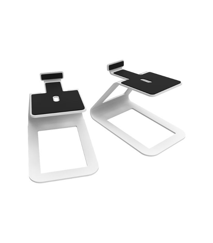 Kanto Audio - SE4W Elevated Desktop Speaker Stands for Midsize Speakers - White, Pair - Image 1