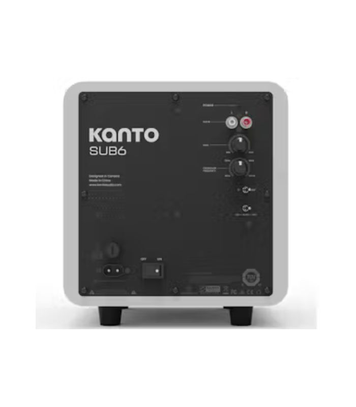 Kanto Audio - SUB6 200W 6" Sealed Powered Subwoofer, Matte White - Image 2