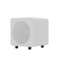 Kanto Audio - SUB6 200W 6" Sealed Powered Subwoofer, Matte White / White Grille