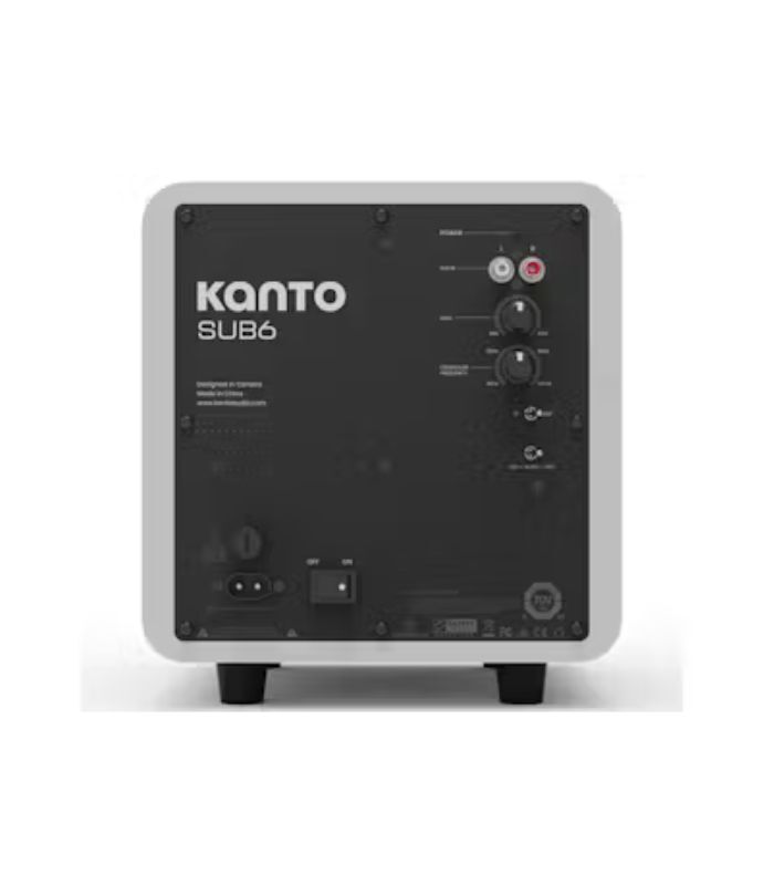 Kanto Audio - SUB6 200W 6" Sealed Powered Subwoofer, Matte White / White Grille - Image 2