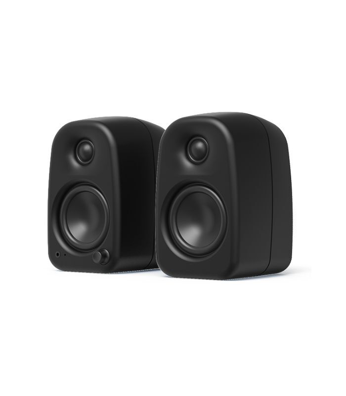 Kanto Audio - UKI 100W Desktop Speakers with Bluetooth, USB-C, Headphone out – Onyx (Matte Black), Pair - Image 1