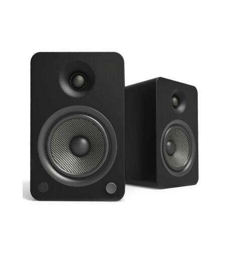 Kanto Audio - YU6 200W Powered Bookshelf Speakers with Bluetooth and Phono Preamp - Matte Black, Pair - Image 1