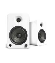 Kanto Audio - YU6 200W Powered Bookshelf Speakers with Bluetooth and Phono Preamp - Matte White, Pair