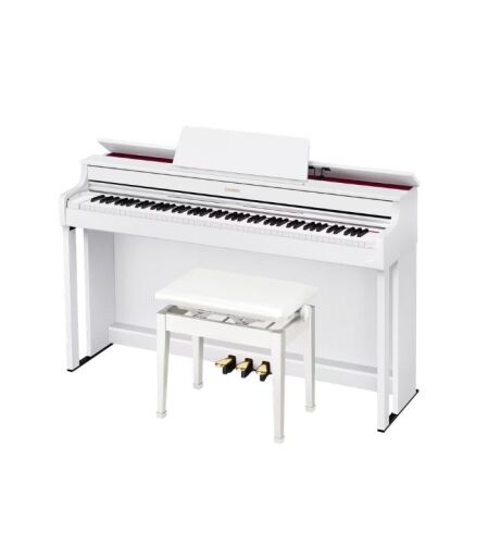 ⁦كاسيو أي بي-٣٠٠دبليو اي البيانو الرقمي باللون الابيض⁩ - الصورة ⁦1⁩