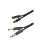 Roxtone - GPTC200L5 - 2RCA to 2 TS 5 Meters Gold Audio Cable