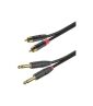 Roxtone - GPTC200L5 - 2RCA to 2 TS 5 Meters Gold Audio Cable