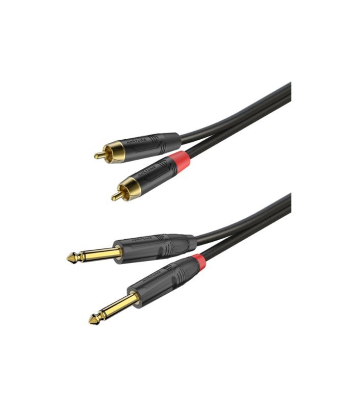 Roxtone - GPTC200L5 - 2RCA to 2 TS 5 Meters Gold Audio Cable - Image 1