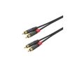 Roxtone - PACC130L0030 - 2RCA to 2RCA 3 Meters Gold Audio Cable