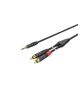 Roxtone - PACC150L0030 - 2RCA to 3.5mm JK 3 Meters Gold