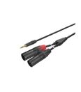 Roxtone - PACC170L0030 - 2 XLR Male to 3.5mm JK 3 Meters - Audio Cable