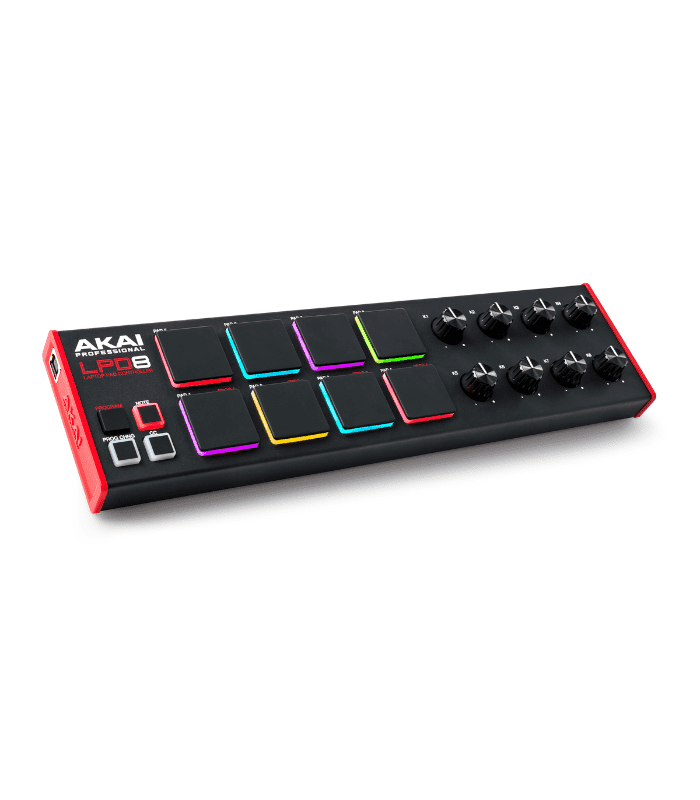 Akai pro LPD8mk2-01 PREMIUM PAD PERFORMANCE
Great things come in small packages and the the LPD8 delivers in a big way. The sleek MIDI pad controller features 8 velocity-sensitive RGB pads from the flagship MPC X and is up to any pad performance-based duties for the modern beat-making music producer. Produce beats, trigger one-shot samples and loops, or connect to any general MIDI-based DAW for easy hands-on controlling and creation.
