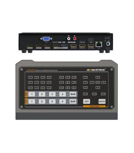 AVMATRIX HVS0401E Micro 4 Channel HDMI DP Video Switcher Mixer 4 Channel Inputs with RTMP Live Streaming and Record
