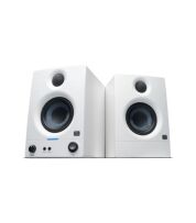 PreSonus Eris 3.5 2nd Gen HD Professional Studio Monitors with 3.5" Woven Composite Woofer, 1" Silk-Dome Tweeter, 50W Class AB Power and Tuning Controls (Auxillary) - Pair (White)