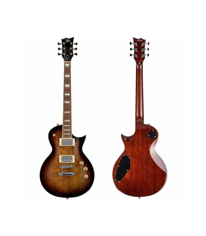 ESP - LTD Eclipse EC-256 Series Electric Guitar Flame Maple Top, Dark Brown Sunburst Finish - Image 2
