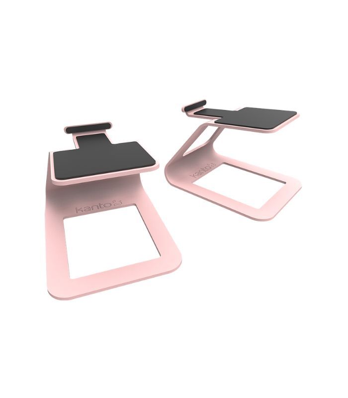 SE2P Kanto Audio - SE2P Elevated Desktop Speaker Stands for Small Speakers - Pink, Pair - Image 1