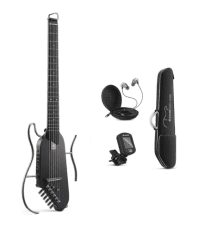 Donner HUSH-I Acoustic-Electric Guitar Kit for Travel Silent Practice Color: Maple-Black