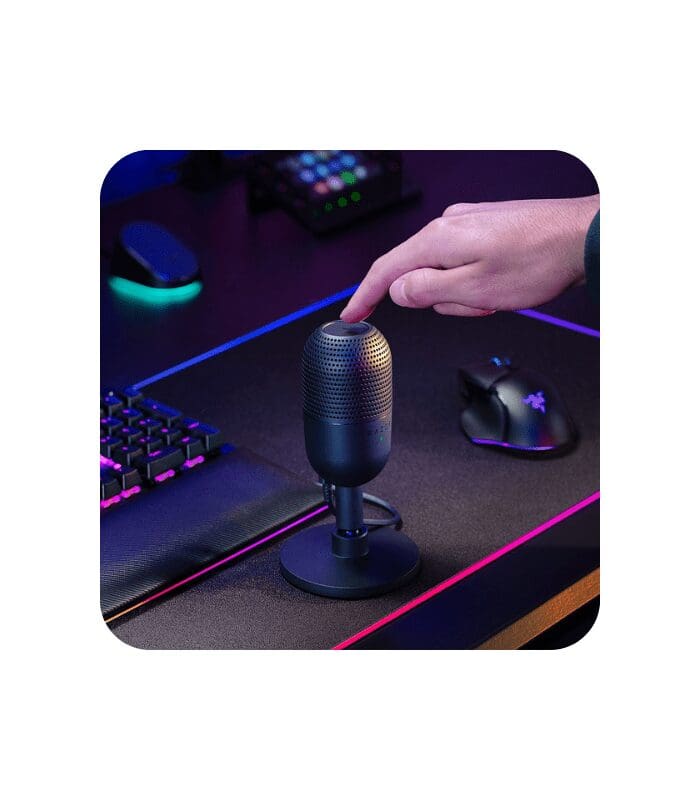 Razer Seiren V3 Mini - Black Ultra-Compact USB Microphone with Tap-to-Mute