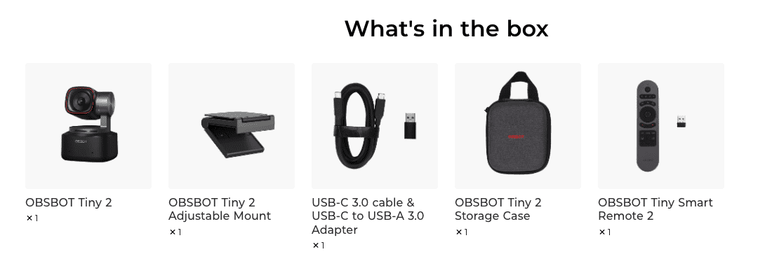 obsbot tiny 2 combo with remote control