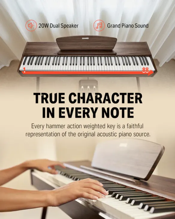 Donner DDP-80 Wooden Digital Piano