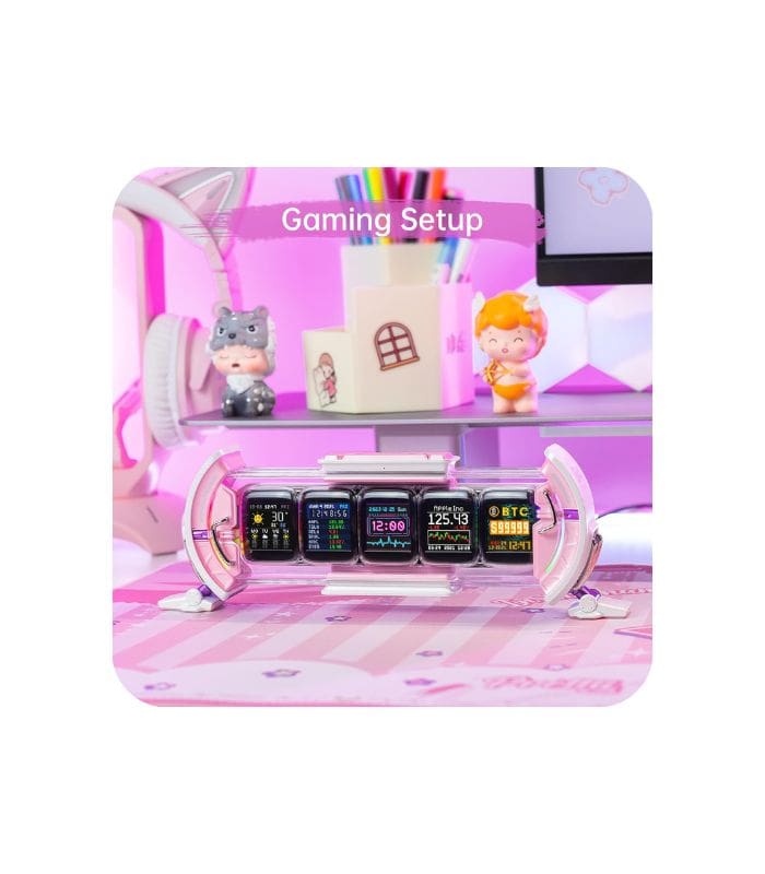 Divoom Times Gate | Pixel Art Informative Display Pink