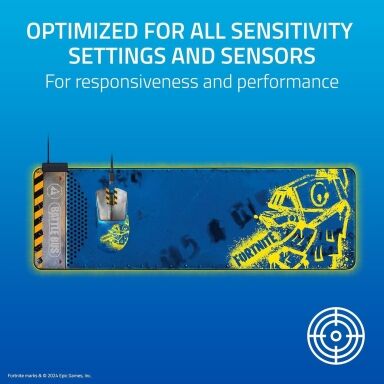 Razer Goliathus Chroma Gaming Mouse Pad with RGB Lighting - Fortnite Edition, Micro-Textured Cloth Surface, Non-Slip Rubber Base, Cable Catch for Cable Mgt, Extended Size, Blue | RZ02-02500800-R3M1