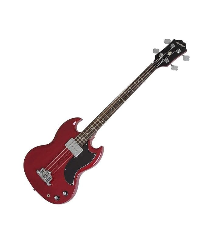 Epiphone EB-0 Electric Bass Guitar, Cherry Red 01 Epiphone EB-0 Electric Bass Guitar, Cherry Red