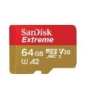 Sandisk extreme microsd uhs i card 64gb for 4k video on smartphones,action cams 170mb/s read,80mb/s write, sdsqxah-064g-gn6mn