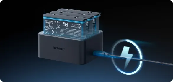 Efficient, safe fast charging. Safely charge up to three batteries at once. Each slot charges independently to prevent overcharging. Supports PD fast charging, getting your battery to 80% in 26 minutes and 100% in just 43 minutes.