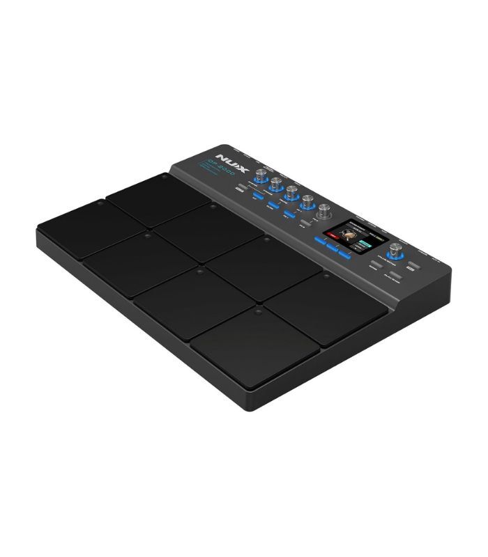 NUX DP-2000 8-Velocity Sensitive Independent Strike Percussion Pad with LED Lights, UI Interactive Interface, Six On-Board Effects, and Wavimport Function