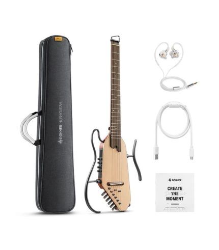 Donner HUSH™ I PRO Acoustic-Electric Travel Guitar Kit with Sound Effects