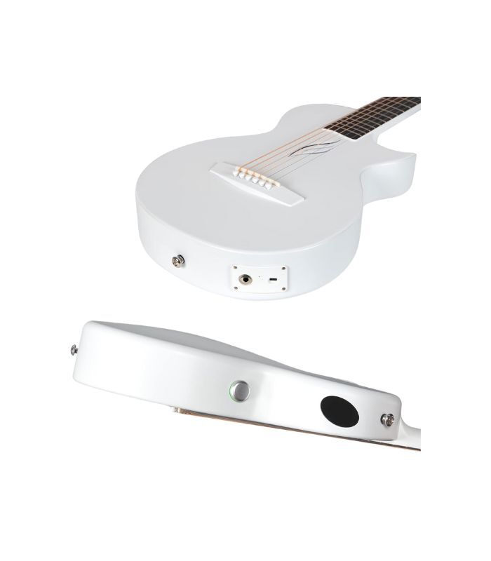 Enya NOVA Go SP1 Carbon Fiber Acoustic Electric Guitar with Smart AcousticPlus 35 Inch Travel Acustica Guitarra Starter Bundle Kit of Gig Bag, Strap, Strings, Charging Cable, Instrument Cable(