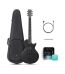 Enya Nova Go Sonic Electric Guitar - Black Carbon Fiber Smart Electric Guitar with 10W Wireless Speaker, Integrated Presets, Charging Cable, Adjuster Key and Gigbag