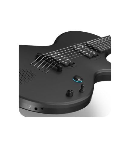 Enya Nova Go Sonic Electric Guitar - Black Carbon Fiber Smart Electric Guitar with 10W Wireless Speaker, Integrated Presets, Charging Cable, Adjuster Key and Gigbag