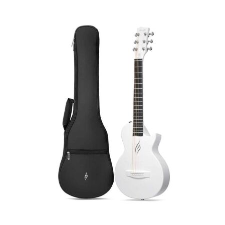 Enya Nova Go Mini Acoustic Guitar - White - Image 1