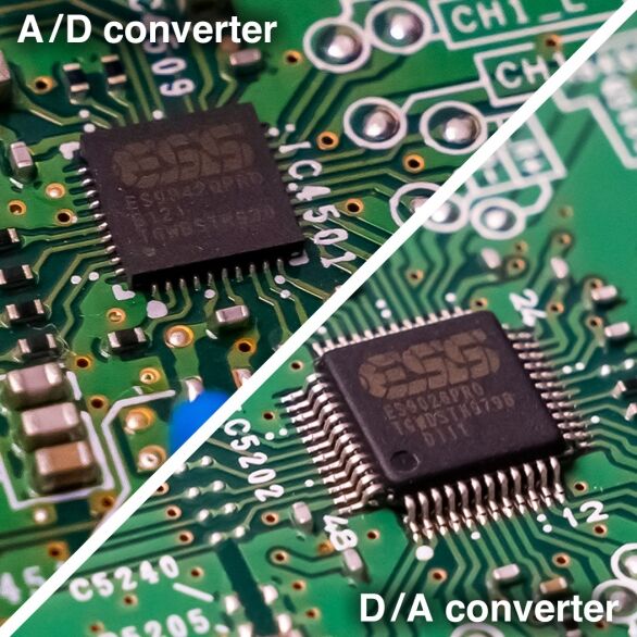 Stunning clear sound quality The next-generation club sound of the DJM-A9 comes from extensive development and fine tuning of existing technology from previous units, plus brand-new components. The channel input section is equipped with an ESS Technology 32-bit high-quality A/D converter for crystal-clear, high-resolution sound, while the master and booth output sections employ 32-bit high-quality D/A converters from the same brand so you can experience sound from the booth monitors that’s the same as the crowd hears on the dancefloor. Even the sound quality of the microphone input and headphone outputs has been improved with carefully selected new parts and design optimization.