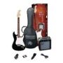 SX Guitar SE1-SK-BK Stratocaster Electric Package Guitar - Black