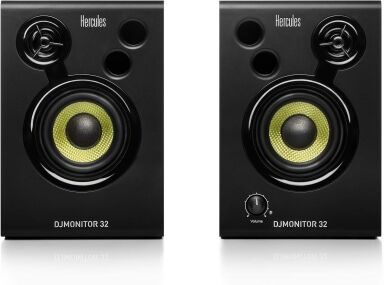 Hercules DJmonitor 32,2 X 15 Watts RMS Active Monitoring Speakers,Black
