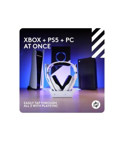 Logitech G Astro A50 X LIGHTSPEED Wireless Gaming Headset + Base Station, PRO-G GRAPHENE, PLAYSYNC across Xbox Series X|S + PS5 + PC/mac, Bluetooth, HDMI 2.1 Passthru - White