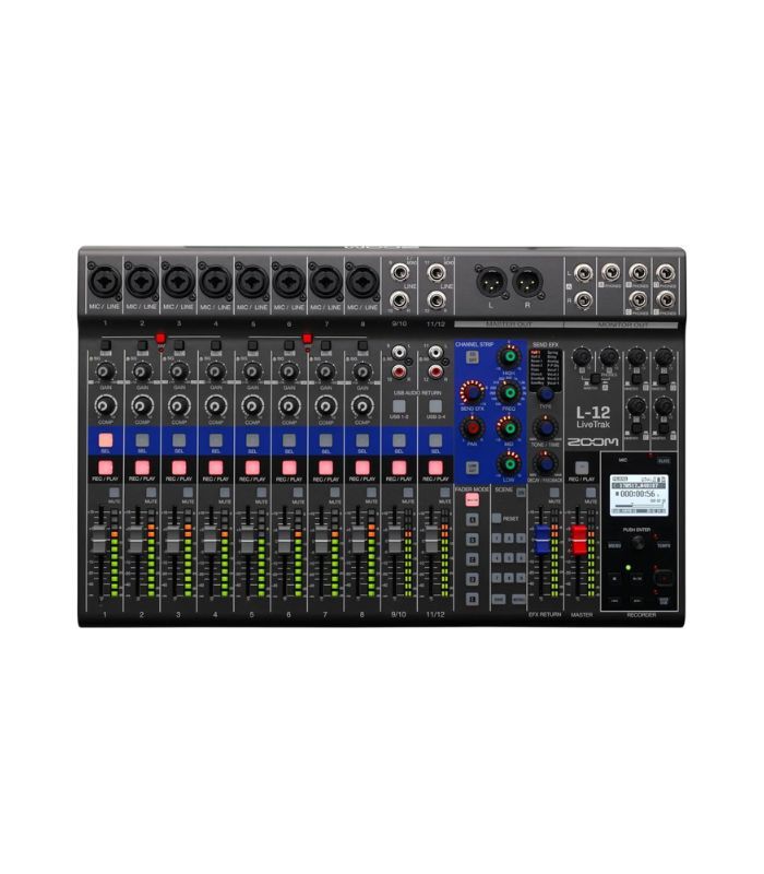 Zoom L-12 LiveTrak Digital Mixer Recorder - 12 Channels- 2 Years Warranty - Image 5