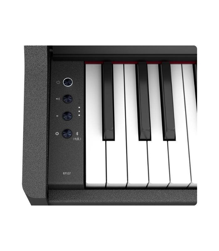 ⁦بيانو رولاند آر بي-١٠٧ بي كيه الرقمي، باللون الأسود⁩ - الصورة ⁦9⁩