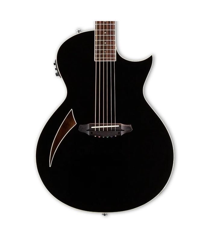 ⁦جيتار إي إس بي - إل تي دي تي إل-٦ الأكوستيك النحيف - أسود⁩ - الصورة ⁦2⁩