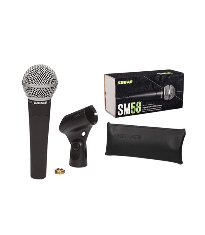 Shure SM58-LC, Cardioid Dynamic Vocal Microphone, Dynamic, Studio Ready, Cardioid, For Live Performance, Home Recording & Podcast