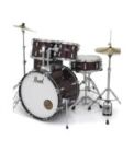 Pearl Roadshow 5pc Drum Set 2216B/1008T/1209T/1616F/1455S with Cymbal & Hardware Red Wine Finish - Image 4