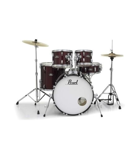 RS525SCC91-1 (4) Pearl Roadshow 5pc Drum Set 2216B/1008T/1209T/1616F/1455S with Cymbal & Hardware Red Wine Finish - Image 1