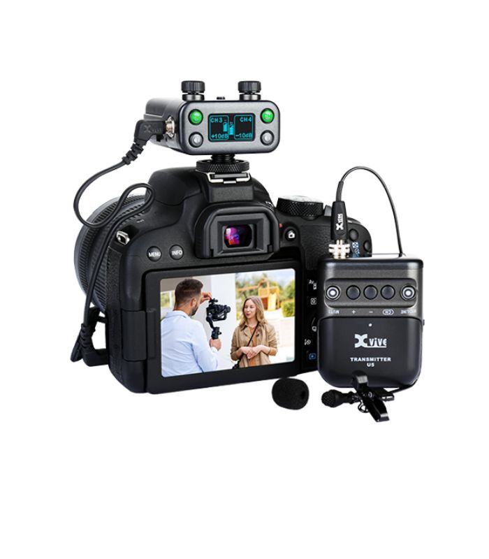 Xvive - U5 Single Channel Lavalier Microphones Wireless System for DSLR Cams - Image 2