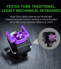 Purple key for clicky mechanical gaming keyboards