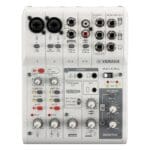 Yamaha White 6 Channel Live Streaming Mixer/USB Interface for IOS/Mac/PC, AG06MK2 W