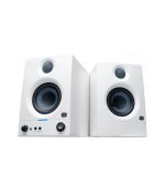 PreSonus Eris 3.5 BT 2nd Gen HD Professional Studio Monitors with 3.5" Woven Composite Woofer, 1" Silk-Dome Tweeter, 50W Class AB Power and Tuning Controls (Auxillary) - Pair (White)