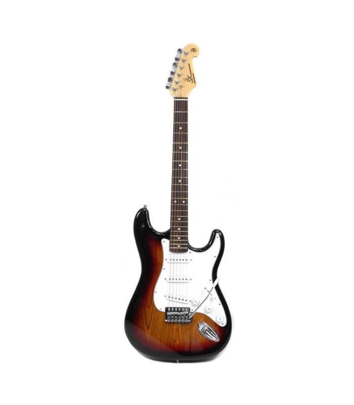 SX Guitar SE1-SK-3TS Stratocaster Electric Package Guitar - Sunburst - Image 3