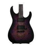 ⁦جيتار إي إس بي - إل تي دي الكهربائي من سلسلة إم-٢٠٠ دي إكس، بسطح من خشب "البورل بوبلار" مع طلاء بنفسجي متدرج⁩ - الصورة ⁦9⁩